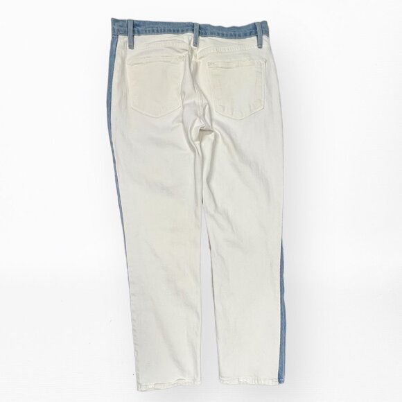 FRAME DENIM Le High Waist Colorblock Straight Leg Jeans 28 Cropped - Picture 3 of 9